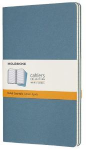  Set di 3 quaderni Cahier - a righe - Large - Brisk Blue