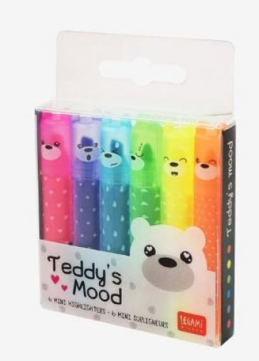 Set 6 mini evidenziatori Teddy'S Mood - - idee regalo - Mondadori
