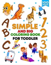 Simple and big coloring book for toddler
