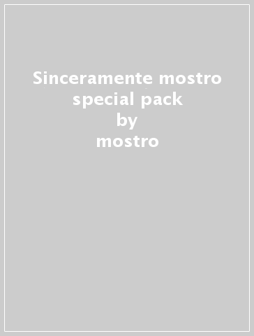 Sinceramente mostro special pack - mostro
