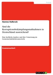 Sind die Korruptionsbekämpfungsmaßnahmen in Deutschland ausreichend?