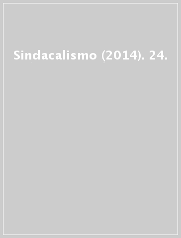 Sindacalismo (2014). 24.