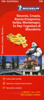 Slovenia Croazia Bosnia 1:1.000.000 - Fields:anno pubblicazione:2019;autore:;editore:Michelin Italiana