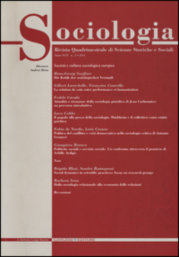 Sociologia. Rivista quadrimestrale di scienze storiche e sociali (2012). 2.