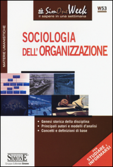 Sociologia dell'organizzazione. Genesi storica della disciplina. Principali autori e modelli d'analisi. Concetti e definizioni di base