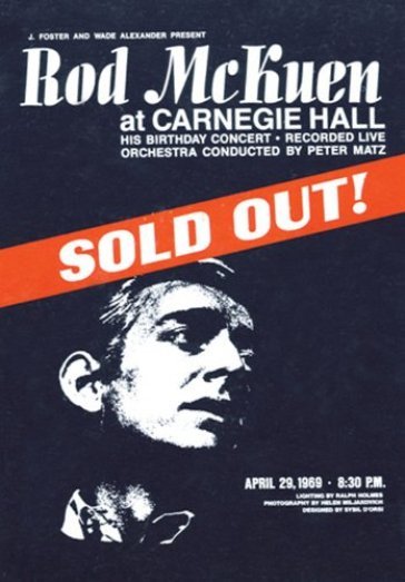Sold out at carnegie hall - ROD MCKUEN