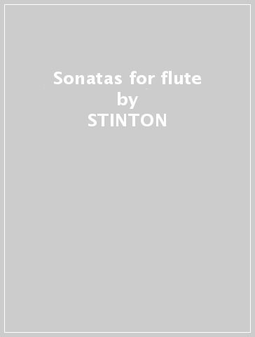 Sonatas for flute - STINTON - Mitchell