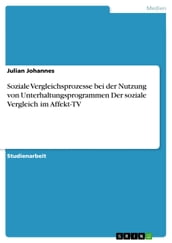 Soziale Vergleichsprozesse bei der Nutzung von Unterhaltungsprogrammen Der soziale Vergleich im Affekt-TV