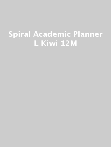 Spiral Academic Planner L Kiwi  12M