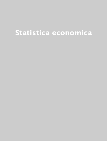 Statistica economica