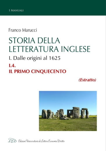 Storia della Letteratura Inglese. I.4. Il primo Cinquecento - Franco Marucci