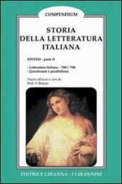 Storia della letteratura italiana. Vol. 2: Dal 1500 al 1700