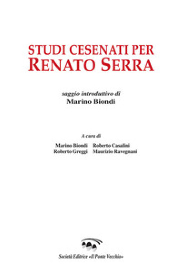 Studi cesenati per Renato Serra