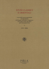 Studi classici orientali (2020). 66.