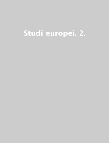 Studi europei. 2.