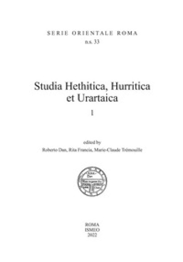 Studia Hethitica, Hurritica et Urartaica. 1.