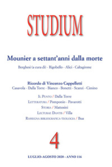 Studium (2020). 4: Mounier a settant'anni dalla morte