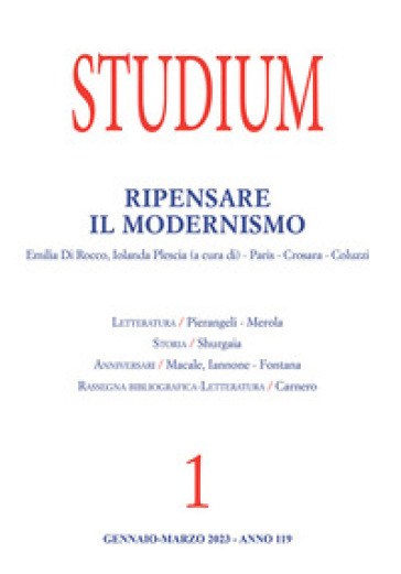 Studium (2023). 1: Ripensare il modernismo