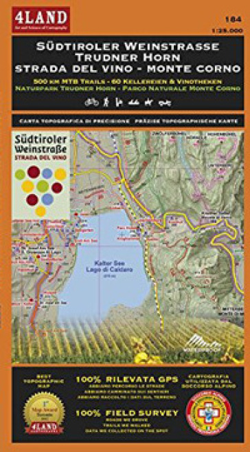 Sudtiroler strada del vino. Monte Corno. 500 km mtb trails. Parco monte Corno. Ediz. italiana, inglese e tedesca