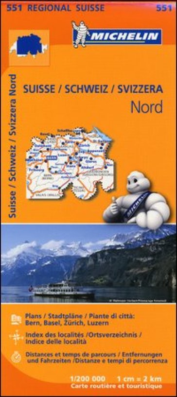 Suisse-Schweiz-Svizzera Nord 1:200.000
