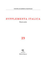 Supplementa italica. Nuova serie. Nuova ediz.. 29.