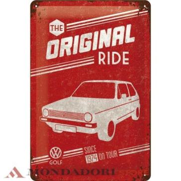 TIN SIGN 20x30cm VW GOLF THE ORIGINAL R.