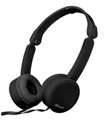 TRUST Nano Foldable Headphones - black