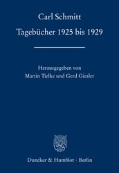 Tagebücher 1925 bis 1929.