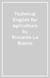 Technical English for agriculture
