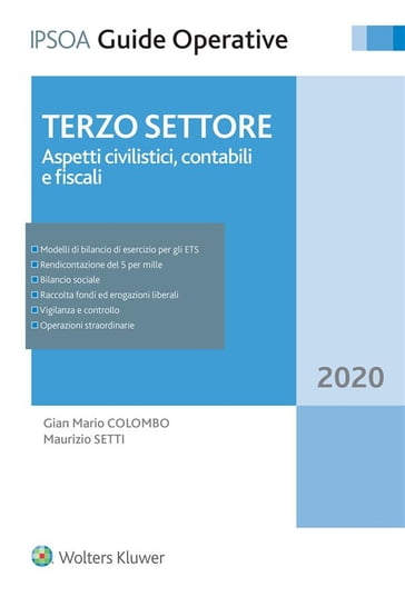 Terzo Settore - Aspetti civilistici, contabili e fiscali - Gian Mario Colombo - Maurizio Setti