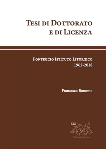Tesi di Dottorato e di Licenza - Francesco Bonomo
