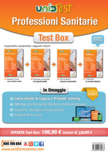 Test box professioni sanitarie: Manuale di teoria-Eserciziario commentato-Prove di verifica-10.000 quiz. Con aggiornamento online. Con app. Con e-book. Con software di simulazione