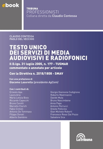 Testo Unico dei servizi di media audiovisivi e radiofonici - Claudio Contessa - Paolo Del Vecchio