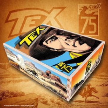 Tex 75. Box legno. Con shopper in tela, cartolina - Graziano Frediani - Mauro Boselli - Giorgio Giusfredi