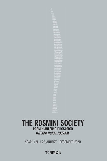 The Rosmini Society N. 1-2 / January-December 2020 - AA.VV. Artisti Vari