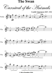 The Swan Carnival of the Animals Easy Violin Sheet Music