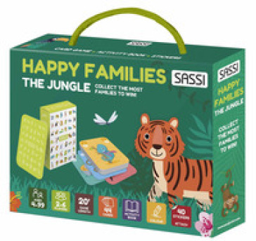The jungle. Happy families. Valigetta con carte e stickers. Ediz. a colori. Con 44 Carte. Con 40 Adesivi - Ester Tomè