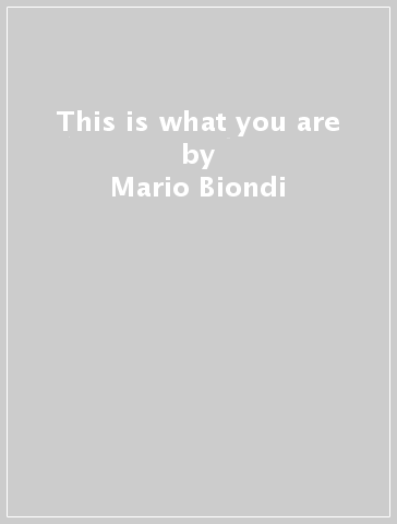This is what you are - Mario Biondi