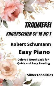 Traumerei Kinderscenen Opus 15 Number 7 Easy Piano Sheet Music with Colored Notation