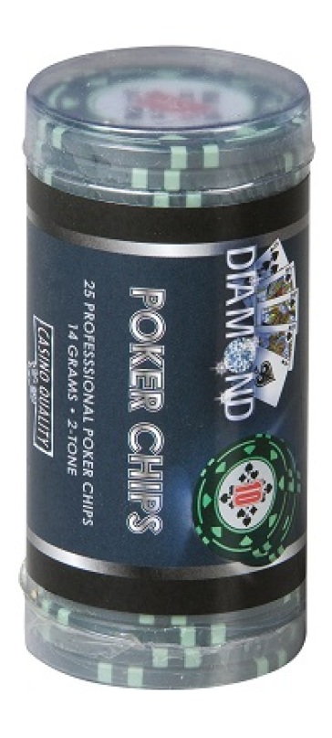 Tubetto Chips da poker DIAMOND valore 10