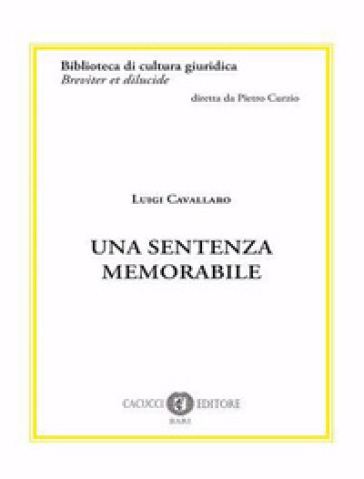 Una sentenza memorabile - Luigi Cavallaro