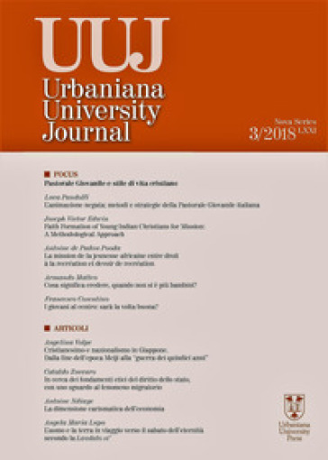 Urbaniana University Journal. Euntes Docete (2018). 3: Pastorale giovanile e stile di vita cristiana