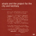 Utopia and the project for the city and territory