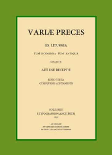 Variae preces - Pietro Chiaranz