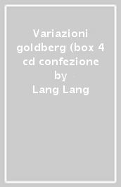 Variazioni goldberg (box 4 cd confezione