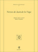 Versos de Juan de la Vega. Ediz. critica