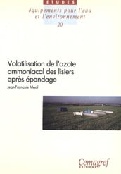 Volatilisation de l azote ammoniacal des lisiers après épandage