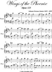 Wings of the Phoenix Waltz Opus 125 Easy Piano Sheet Music