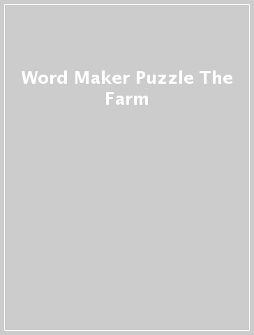 Word Maker Puzzle The Farm