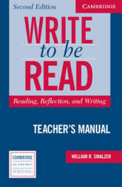 Write to be Read Teacher s Manual